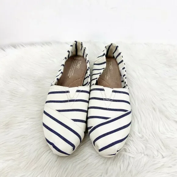 Spring Navy and White Striped Flats These could be considered Black and White! - Picture 5 of 9
